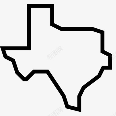 德克萨斯州地图美国各州地图图标图标