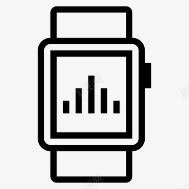 苹果手表报告图表智能手表图标图标