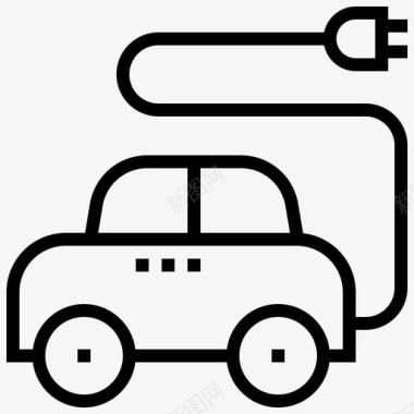 生态汽车电动车图标图标