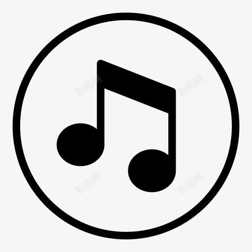 音乐笔记音乐按钮声音按钮图标svg_新图网 https://ixintu.com 声音按钮 手机游戏界面 音乐按钮 音乐笔记