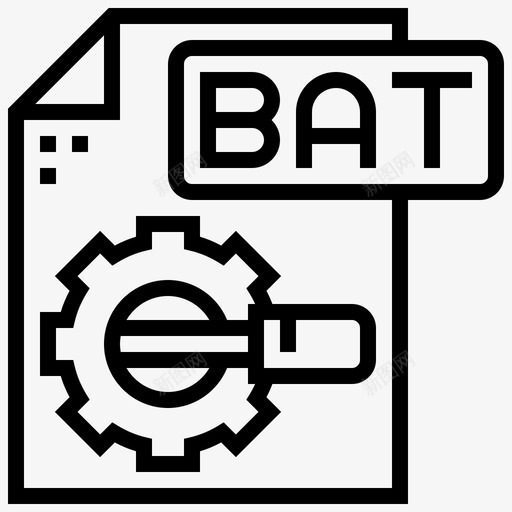 文件类型bat图标svg_新图网 https://ixintu.com bat 文件 文件类型 设计