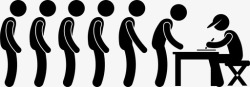 紧急找人排队登记人群排队图标高清图片