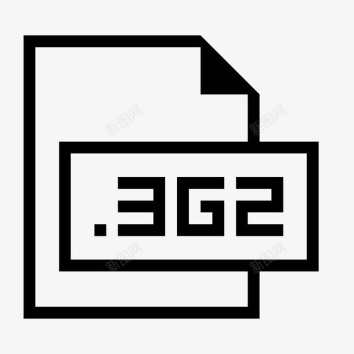 3g2文件扩展名格式图标svg_新图网 https://ixintu.com 3g2文件 扩展名 文件格式和扩展名 格式