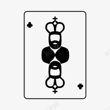 国王俱乐部纸牌游戏图标图标