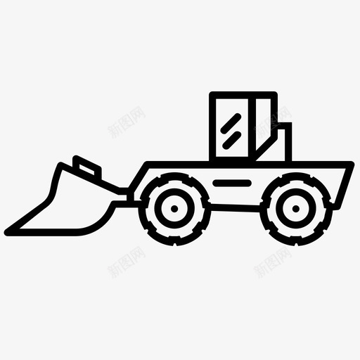 工业推土机运输建筑图标svg_新图网 https://ixintu.com 工业推土机 工程车辆卡车牵引车 建筑 车辆 运输