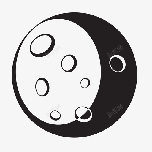 月亮行星卫星图标svg_新图网 https://ixintu.com 卫星 月亮 行星