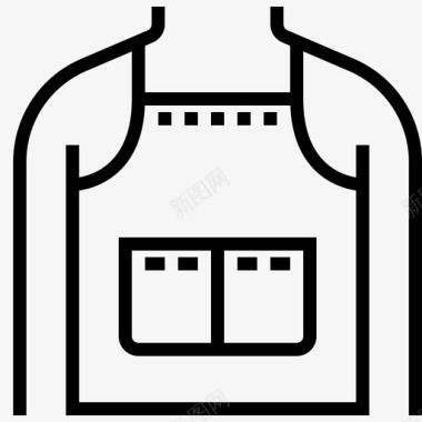 围裙清洁器清洁图标图标