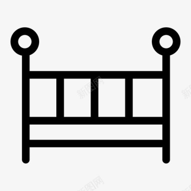 婴儿床摇篮图标图标