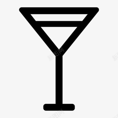 鸡尾酒杯酒杯饮料图标图标