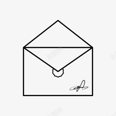 信封打开文件信件图标图标