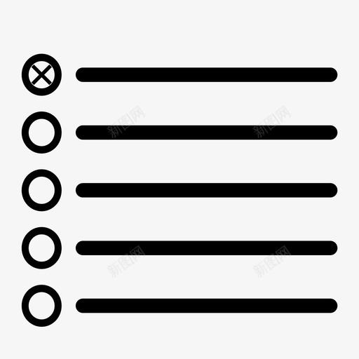 列表项目符号清单图标svg_新图网 https://ixintu.com 交叉 列表 清单 选择 项目 项目符号