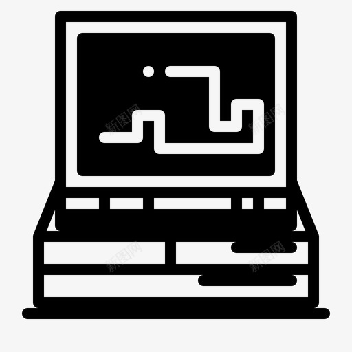 阿米加游戏电脑图标svg_新图网 https://ixintu.com 复古 游戏 电脑 蛇 逆行 阿米加