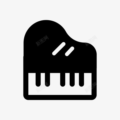 钢琴古典音乐乐器图标svg_新图网 https://ixintu.com 乐器 古典音乐 琴键 管弦乐队 钢琴 音乐