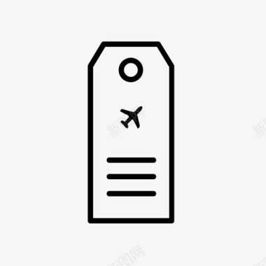 旅行托运行李标签图标图标