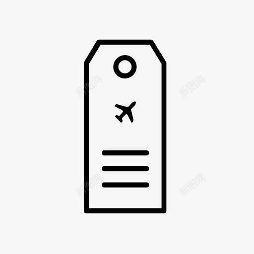 旅行托运行李标签图标svg_新图网 https://ixintu.com 托运行李 旅行 标签 行李牌