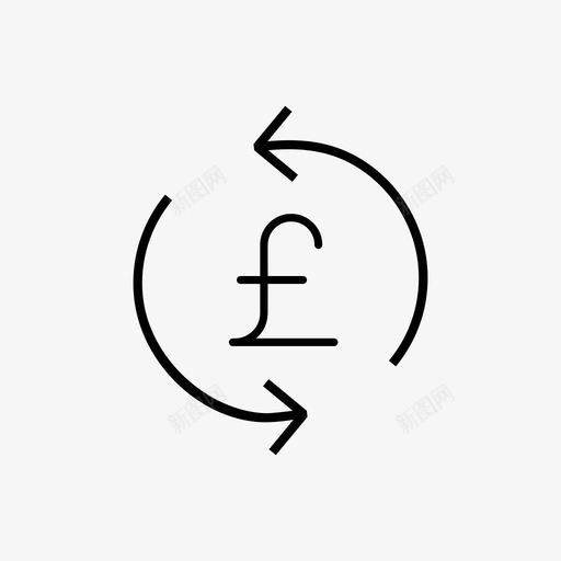 英镑货币外汇图标svg_新图网 https://ixintu.com 外汇 外汇货币 英镑 英镑刷新 货币