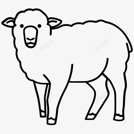 绵羊农业农场图标svg_新图网 https://ixintu.com 农业 农场 哺乳动物 绵羊 羊肉 美利奴羊