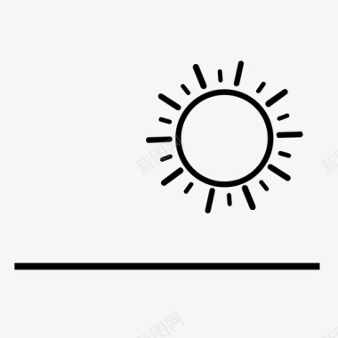 太阳日出天气图标图标