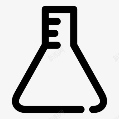 埃伦迈耶烧瓶化学实验室设备图标图标