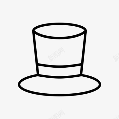 绅士帽衣服魔术图标图标