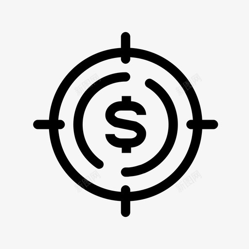 财务目标焦点货币图标svg_新图网 https://ixintu.com 焦点 财务目标 货币 货币硬币金融