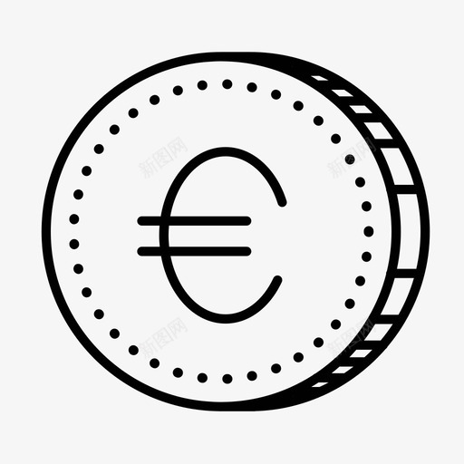 欧元硬币正面货币图标svg_新图网 https://ixintu.com 欧元硬币 正面 货币 金融