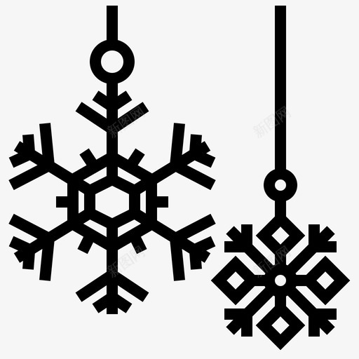 雪花圣诞节元素图标svg_新图网 https://ixintu.com 元素 圣诞节 新年 雪花