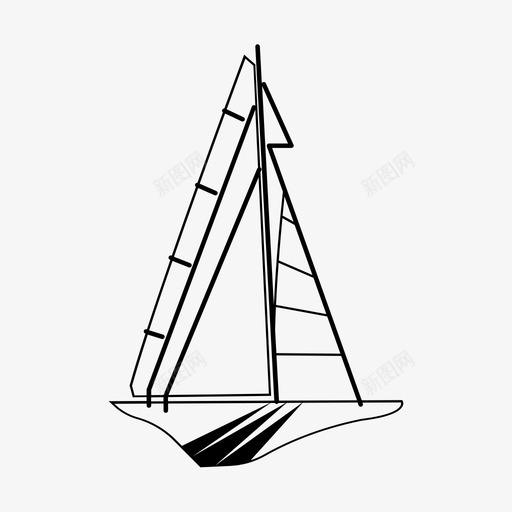 帆船码头海洋图标svg_新图网 https://ixintu.com 大海 帆船 海洋 码头 风