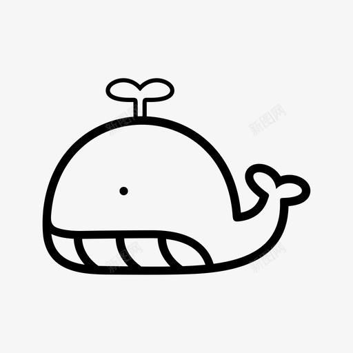 鲸鱼卡通妈咪图标svg_新图网 https://ixintu.com 卡通 可爱的动物 妈咪 水 海 鲸鱼