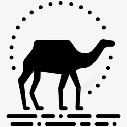 沙漠动物骆驼动物沙漠图标高清图片