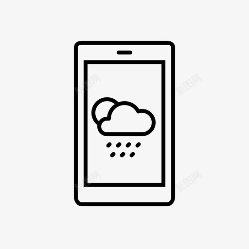 天气预报应用程序手机图标svg_新图网 https://ixintu.com 天气 天气预报 应用程序 手机 移动应用程序