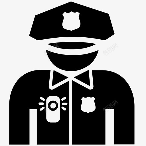 人体摄像头警察保安图标svg_新图网 https://ixintu.com 人体摄像头 保安 监控 监控摄像头 警察