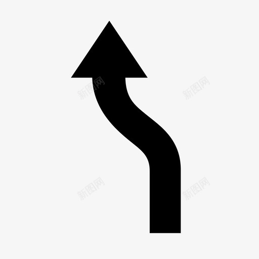 箭头向左偏移曲线方向图标svg_新图网 https://ixintu.com 导航 方向 曲线 箭头 箭头向左偏移 道路
