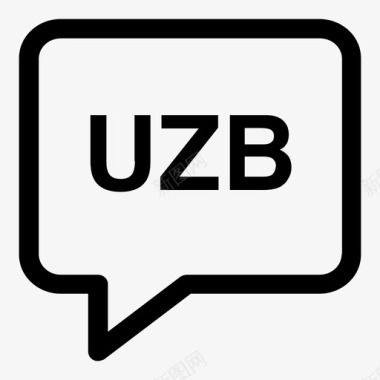 乌兹别克语气泡语言图标图标
