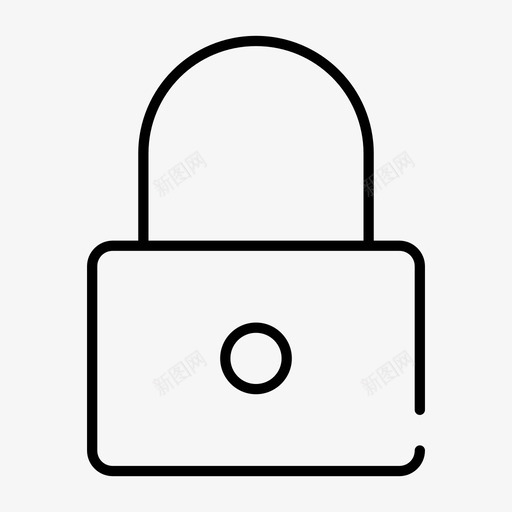 锁定关闭私人图标svg_新图网 https://ixintu.com 关闭 安全 按钮薄 私人 锁定