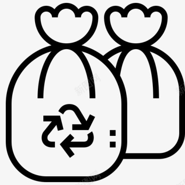 回收袋清洁剂服务图标图标