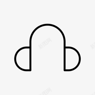 耳机音频收听图标图标