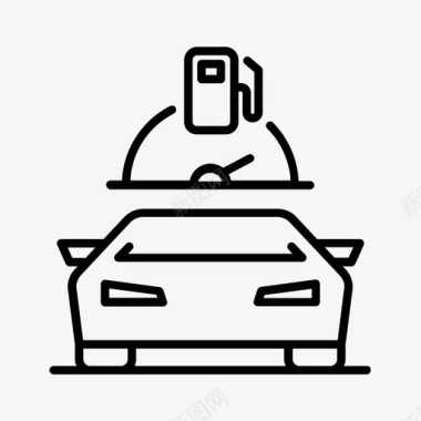 汽车燃油表消费经济图标图标