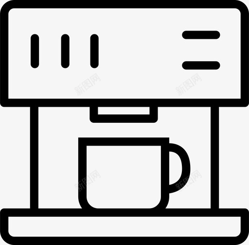 咖啡机饮料酿酒机图标svg_新图网 https://ixintu.com 咖啡 咖啡店 咖啡机 浓缩咖啡机 酿酒机 饮料