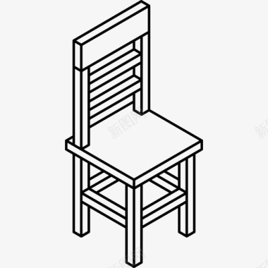 椅子家具等距图标图标