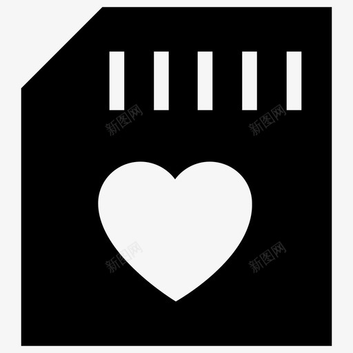 心脏记忆卡芯片爱情卡图标svg_新图网 https://ixintu.com 心脏记忆卡 浪漫卡 爱情卡 爱情和浪漫符号图标 芯片 记忆卡