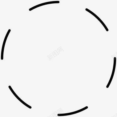 圆圆形状虚线圆图标图标