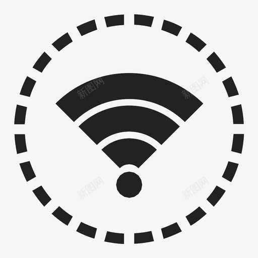 wifi连接数据图标svg_新图网 https://ixintu.com wifi 数据 无电线 无线 连接