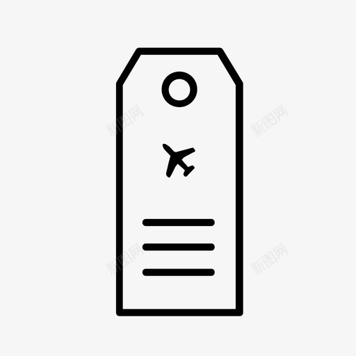 标签机场托运行李图标svg_新图网 https://ixintu.com 托运行李 机场 标签 航班标签 身份证明