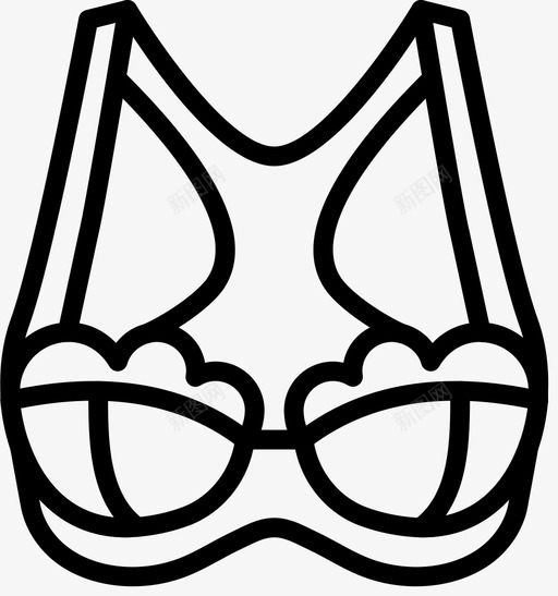 运动胸罩服装时尚图标svg_新图网 https://ixintu.com 女士 时尚 时尚女装 服装 运动胸罩