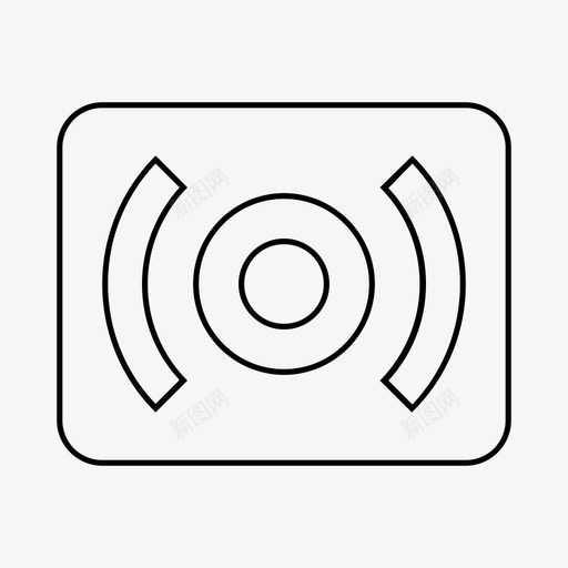 环绕声音乐扬声器图标svg_新图网 https://ixintu.com 扬声器 材料线 环绕声 音乐