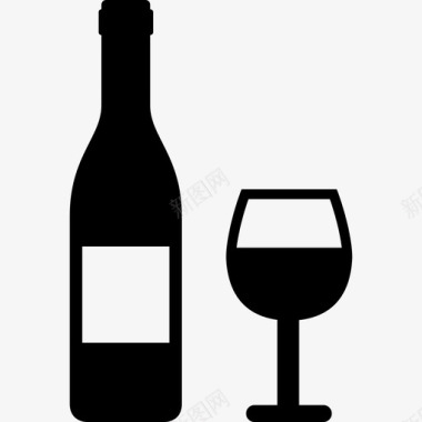 酒杯酒瓶子图标图标
