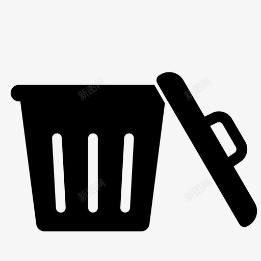 打开垃圾桶篮子回收图标svg_新图网 https://ixintu.com 回收 废物 打开垃圾桶 篮子