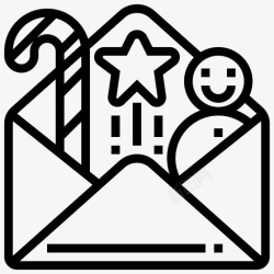圣诞老人信信圣诞节元素图标高清图片
