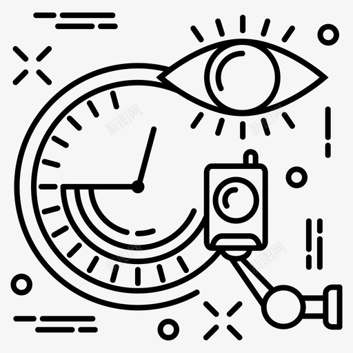 安全摄像头时钟图标svg_新图网 https://ixintu.com 保险箱 商业计划图标 安全 摄像头 时钟 眼睛